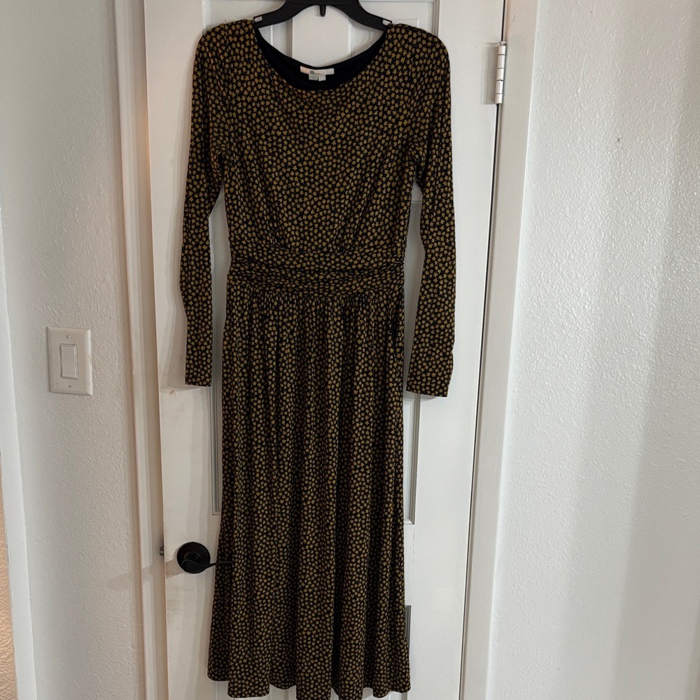Boden Lucille Jersey Midi Dress Leaf Print 6